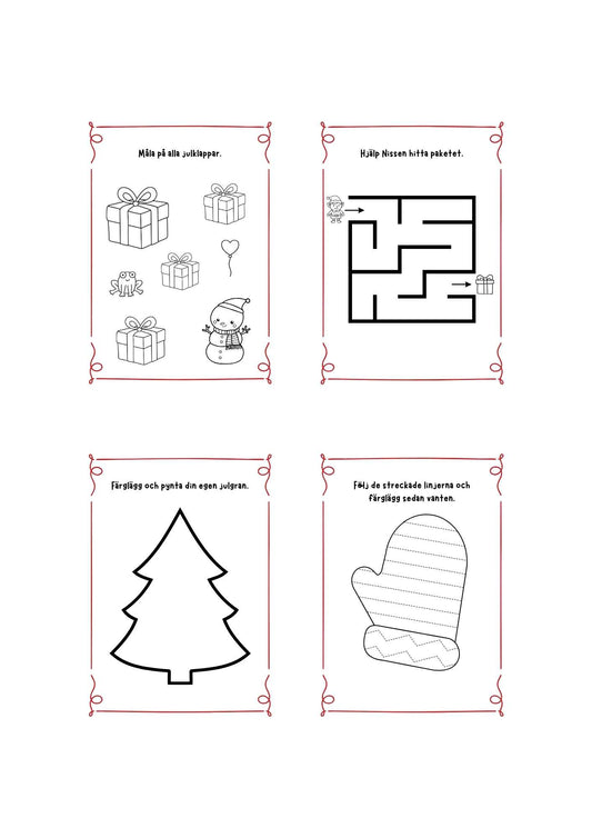 julpyssel från Adventskalender med 24 aktiviteter (yngre barn)