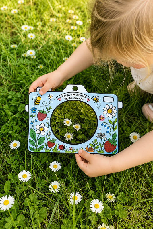 Skapa din egen låtsaskamera med sommarmotiv