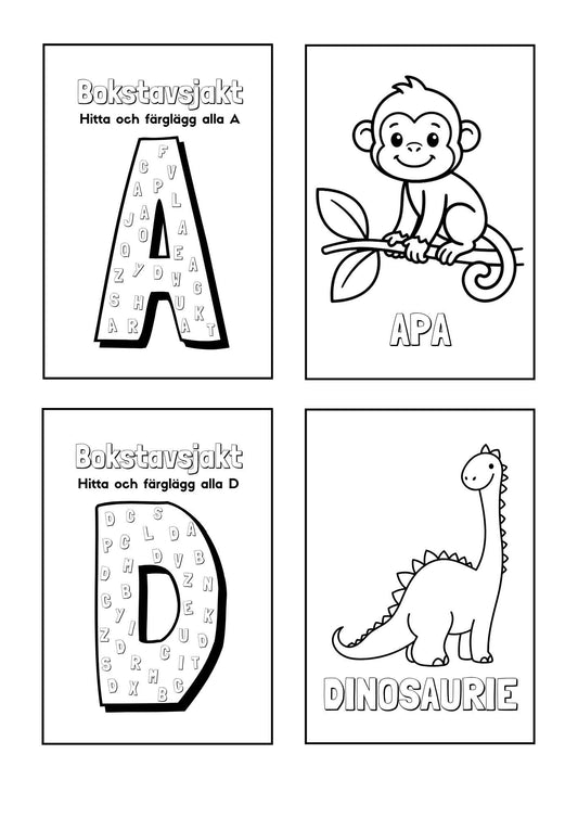 Stora alfabetspaketet A–Ö – 116 arbetsblad för barn i skola och förskola