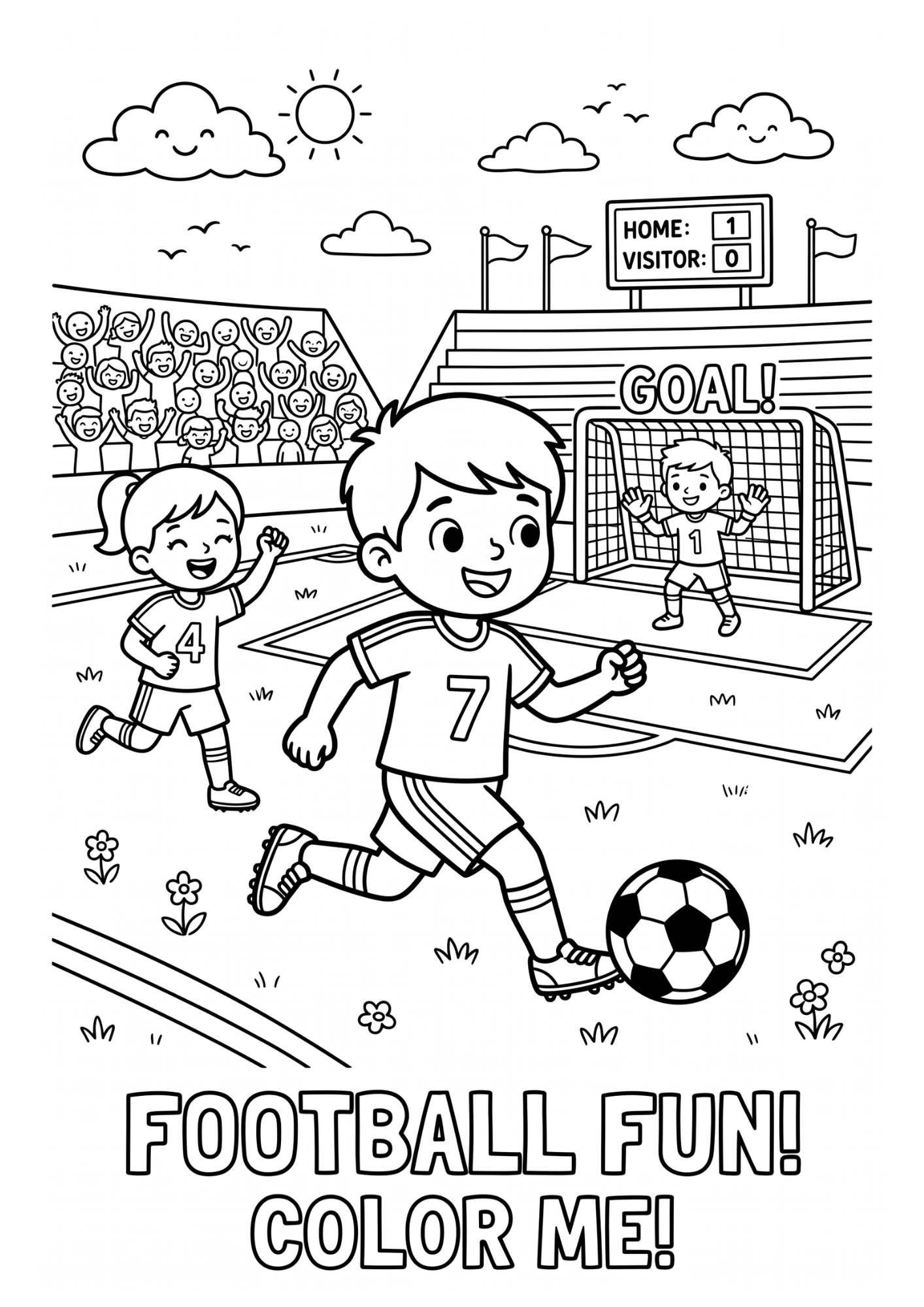 Fotboll - Gratis målarbild