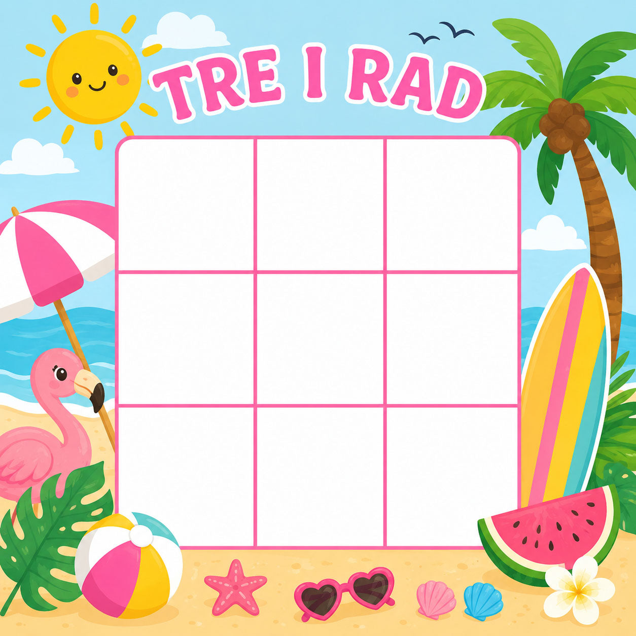 Tre i rad med sommar - Gratis