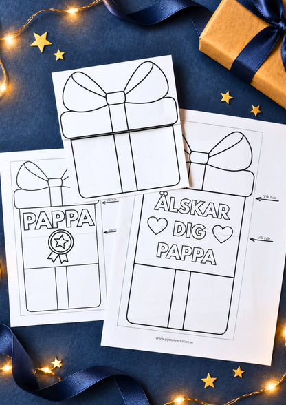 Vikbar fars dag-present – kort till pappa