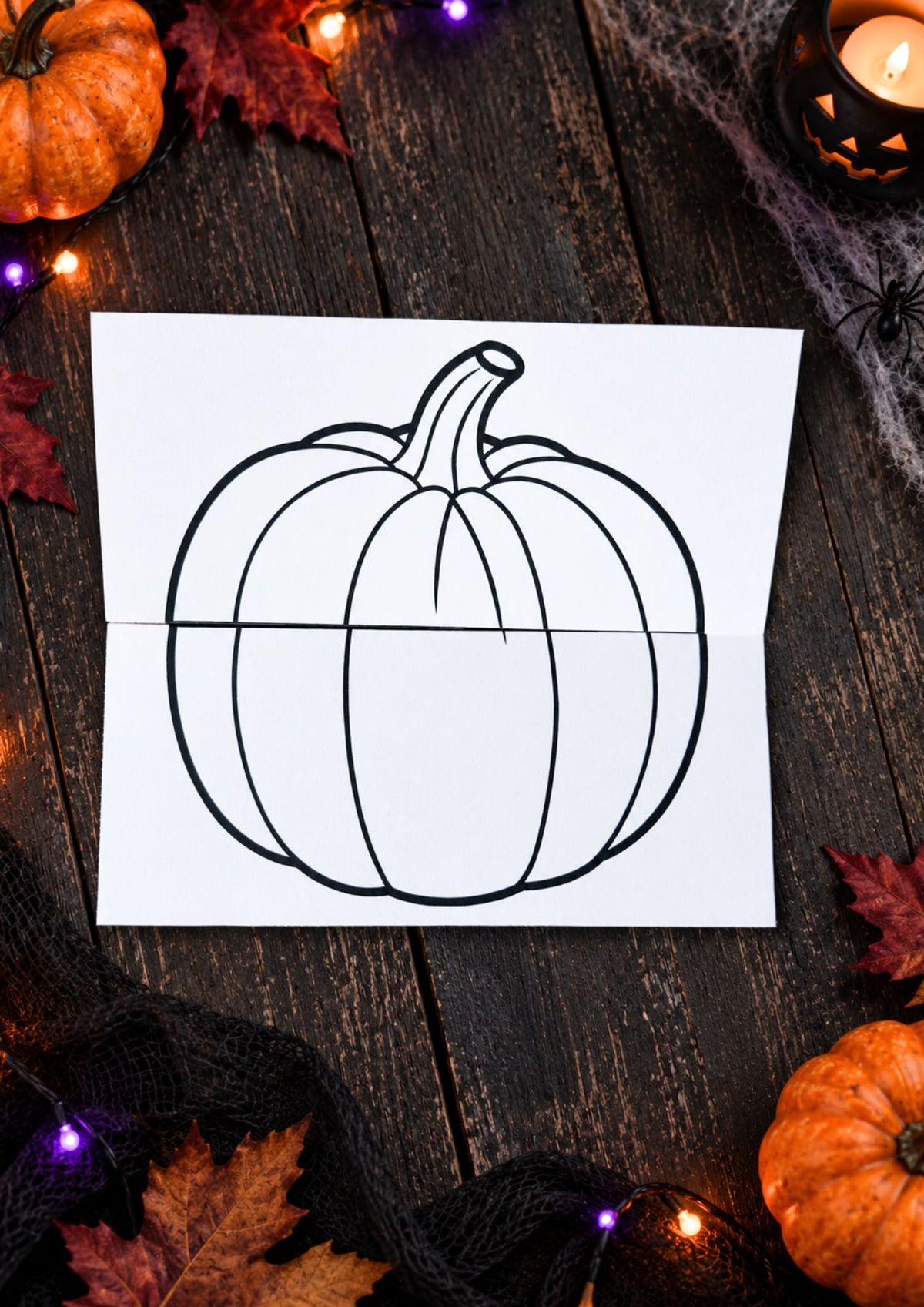Vikbara Halloweenpumpor – barnpyssel att skriva ut