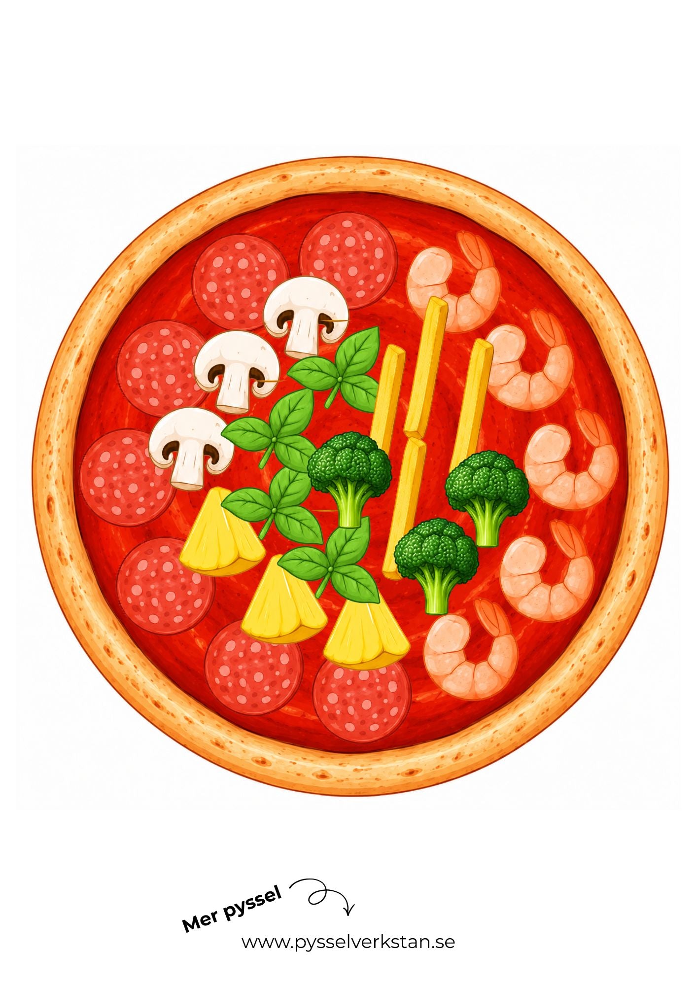 tips på hur pizzan kan se ut