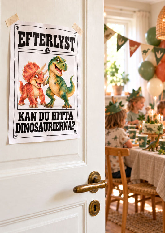 Hitta dinosaurierna – rolig aktivitet för barn som passar kalas