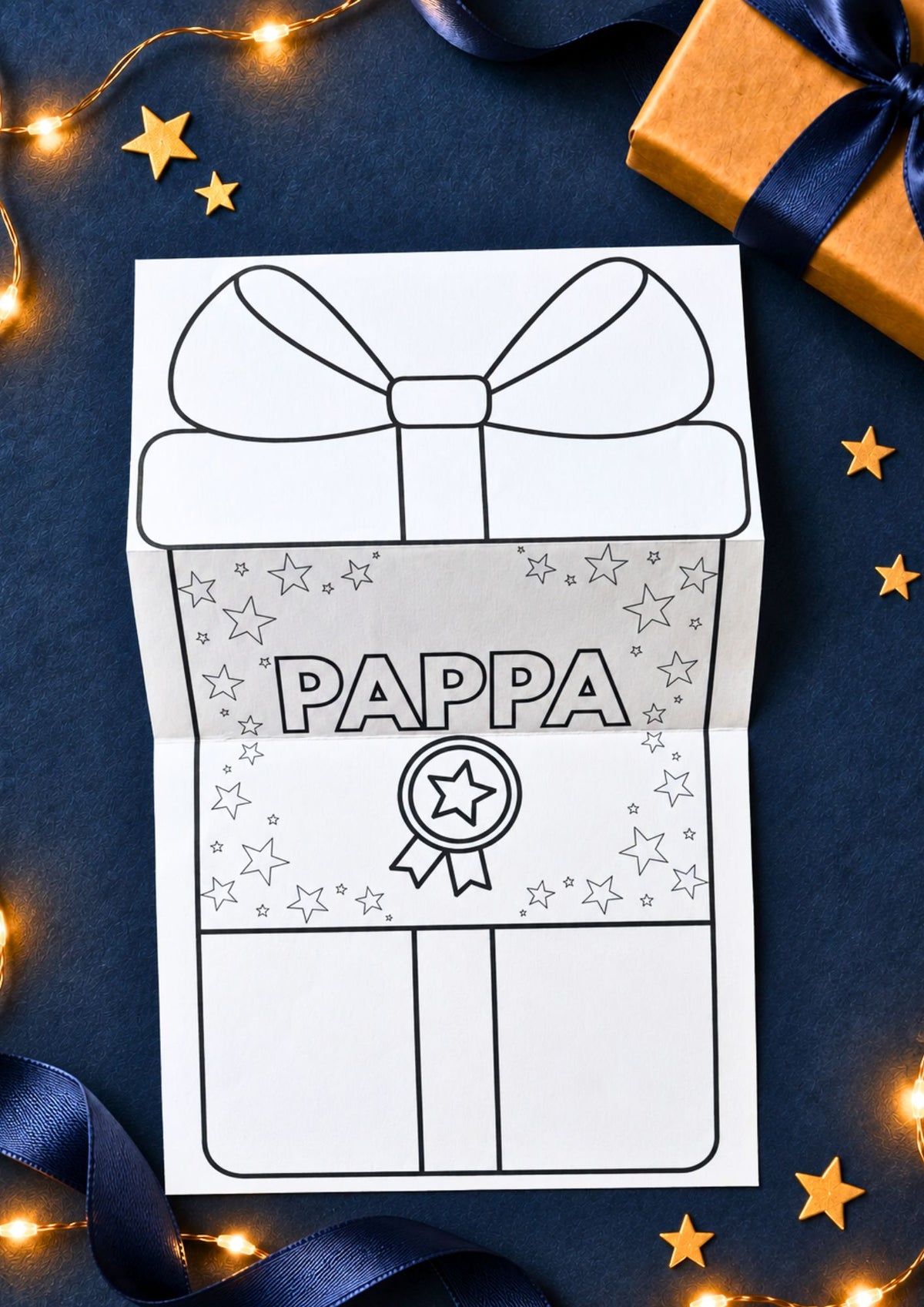 Vikbar fars dag-present – pyssla kort till pappa