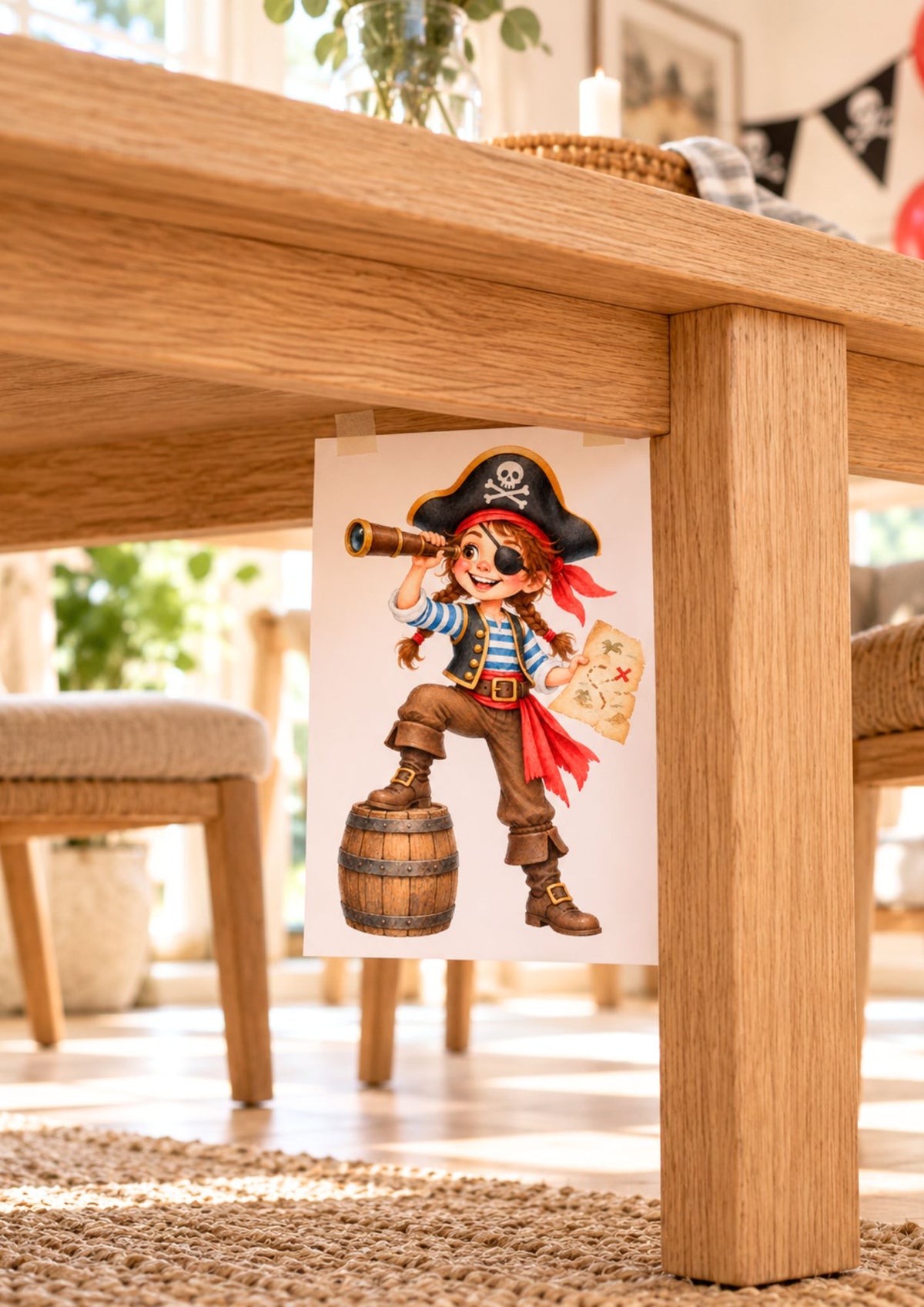 skattjakt för barn med pirattema