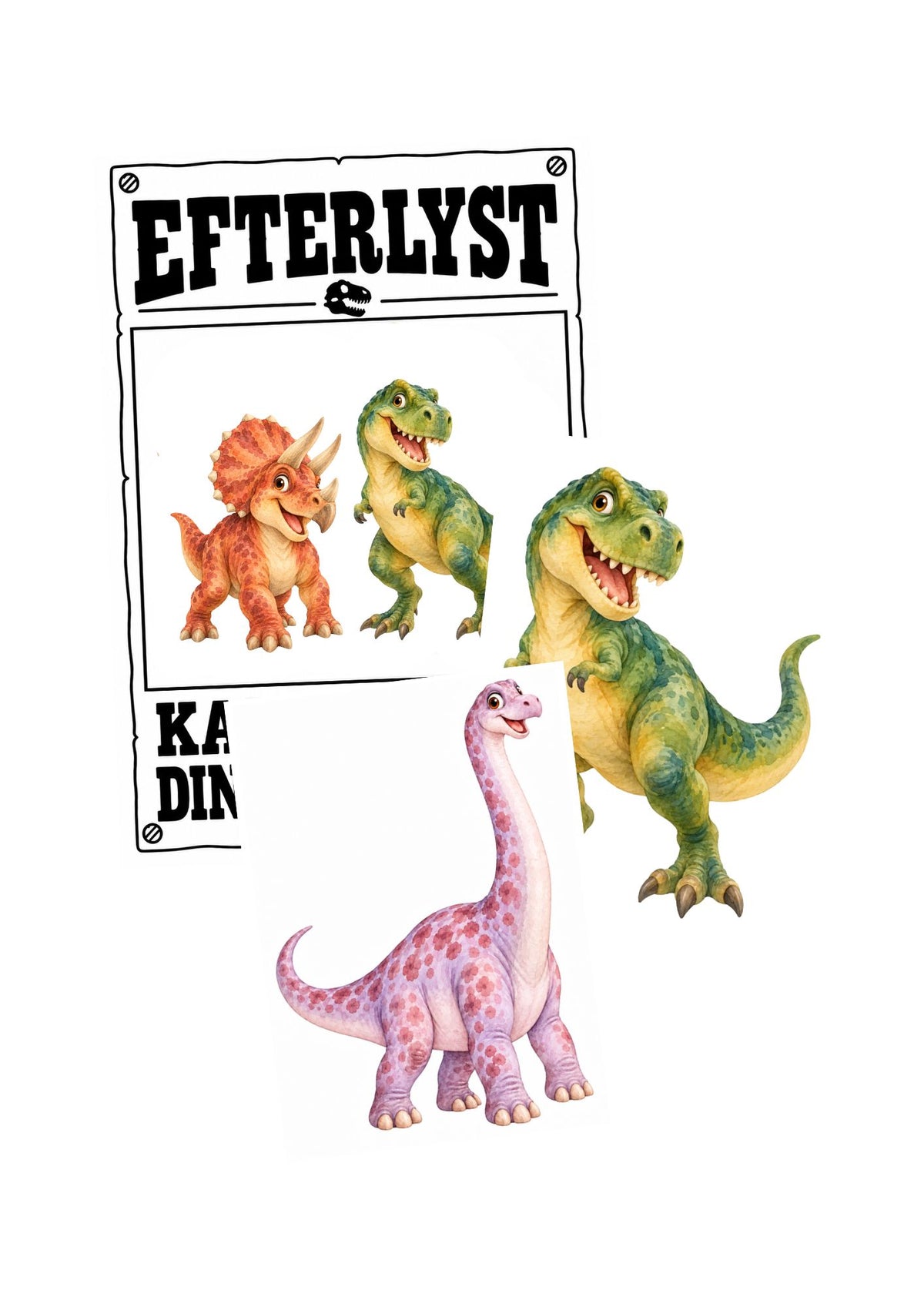 exempel på bilder som medföljer Hitta dinosaurierna – rolig skattjakt för barn