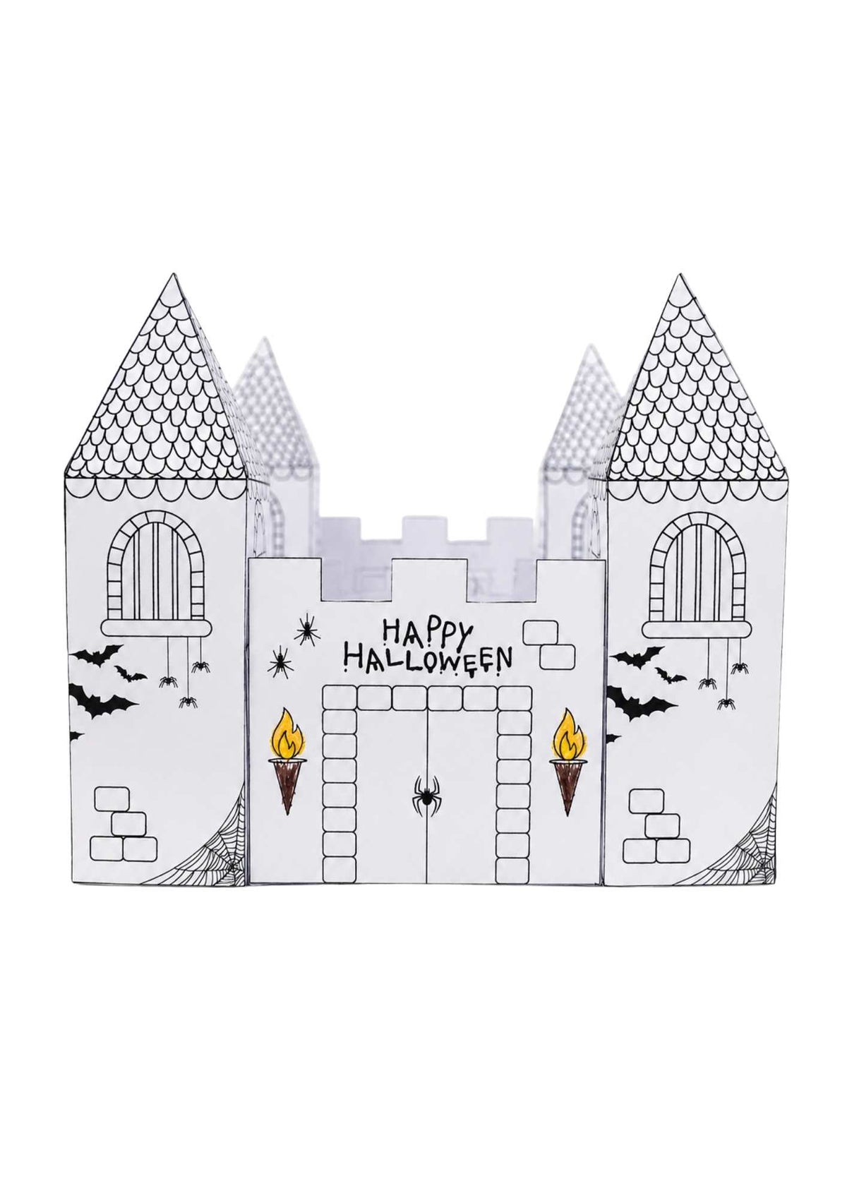 halloweenpyssel för barn.- läskigt slott