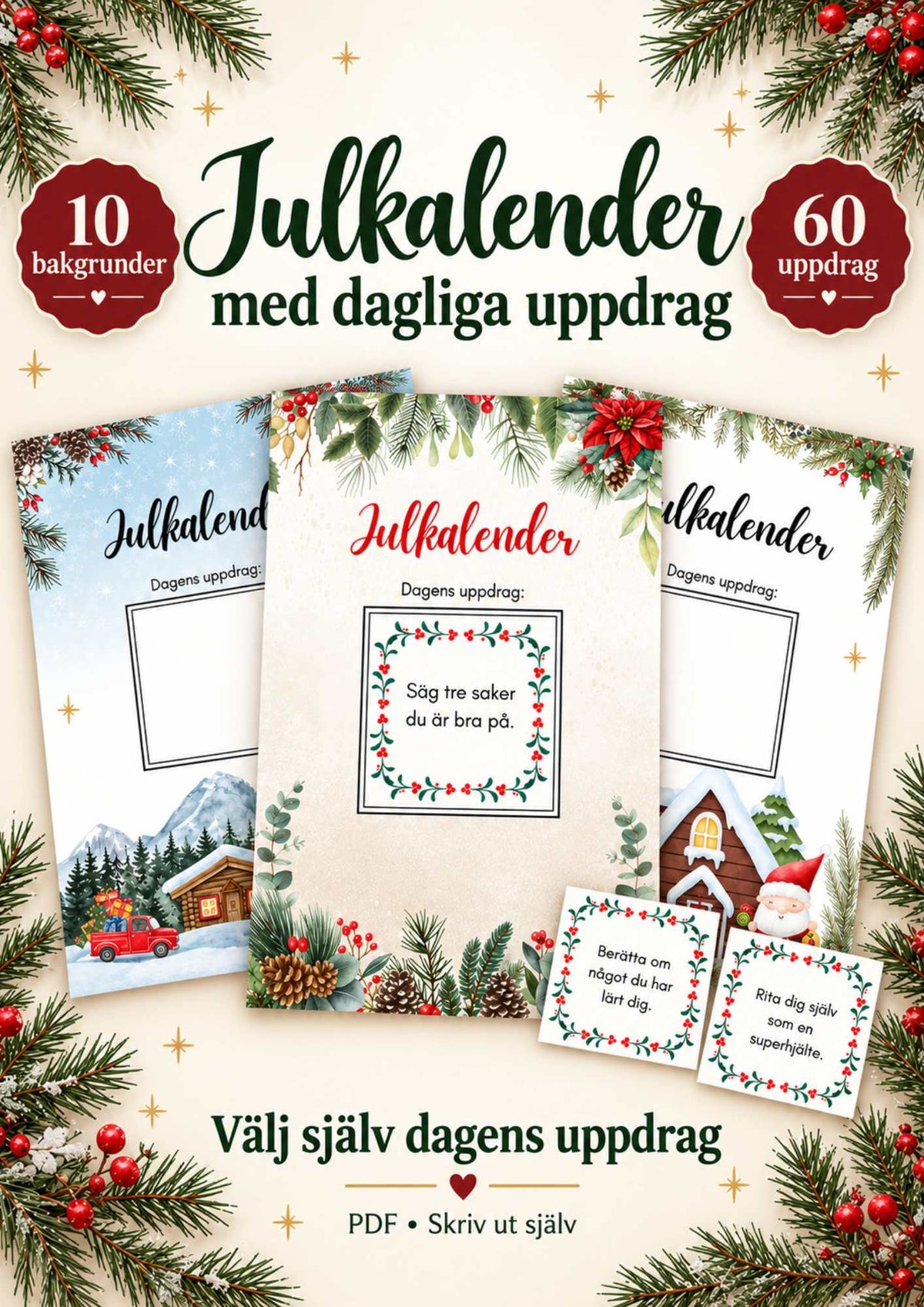 Julkalender med uppdrag – skapa en personlig adventskalender