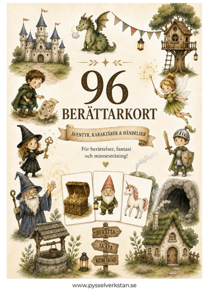 96 berättarkort från sagovärlden