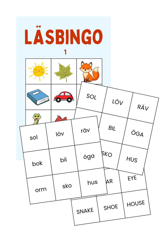 Läsbingo 1 – enkla ord