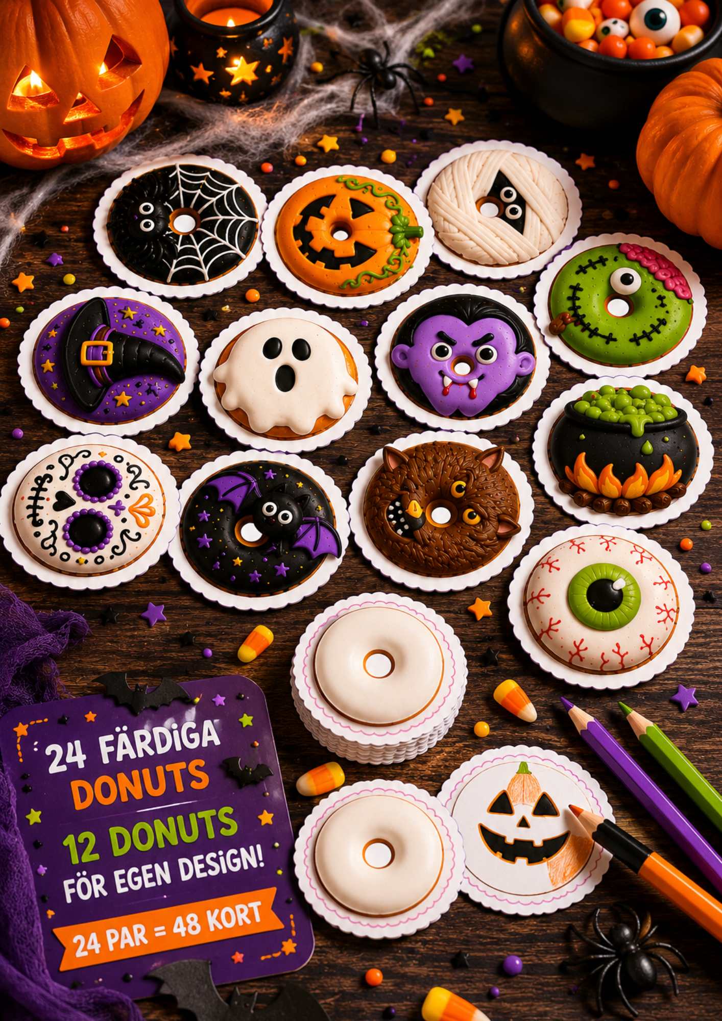 memory med halloween tema