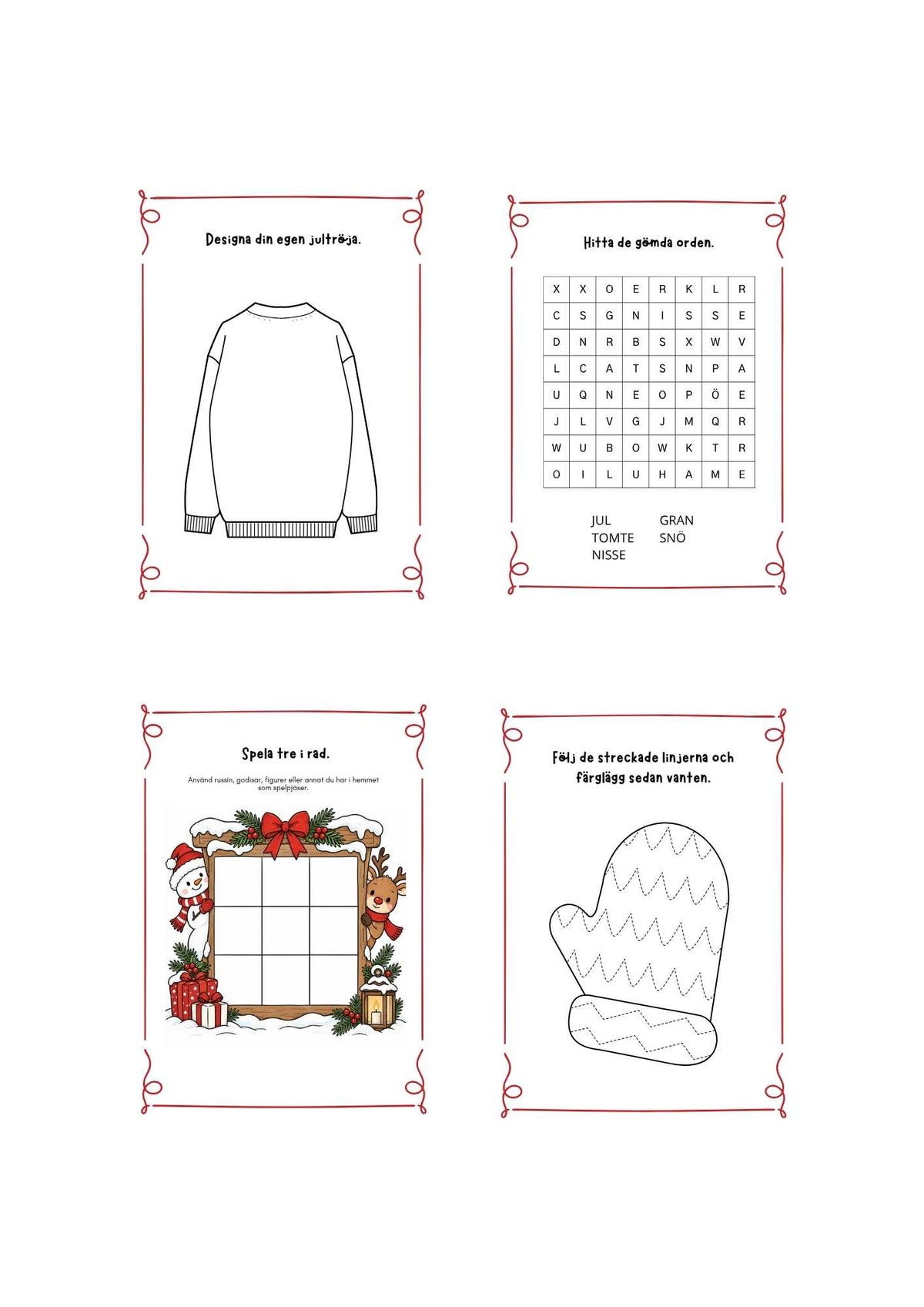 En billig adventskalender med massor av julglädje