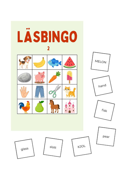Läsbingo 2 – ord