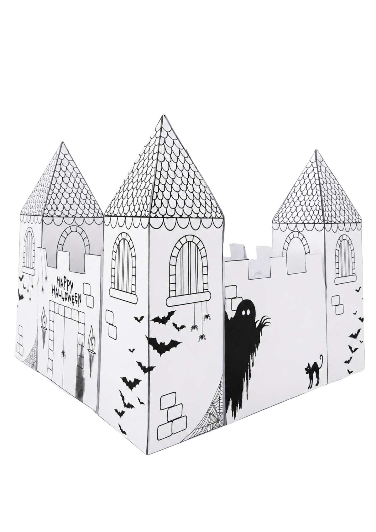halloweenslott med läskiga detaljer för barn