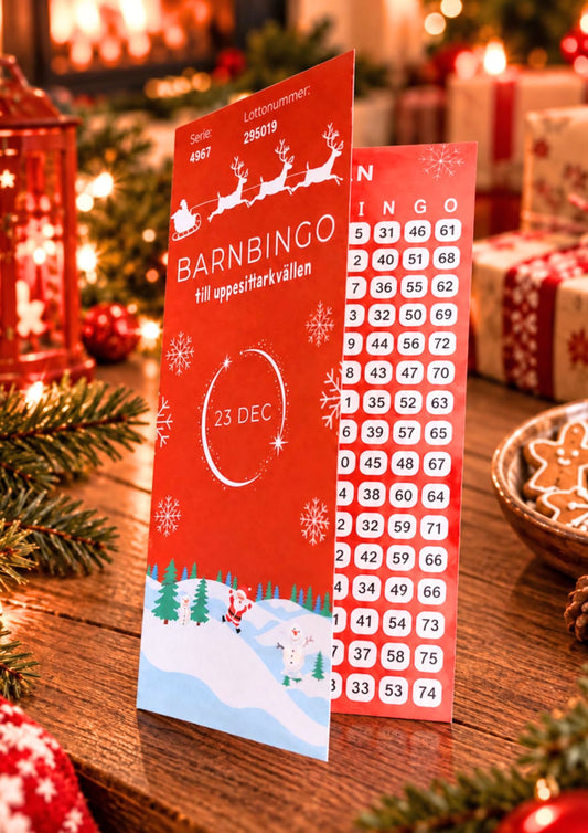 låt barnen spela bingolotto på uppesittarkvällen