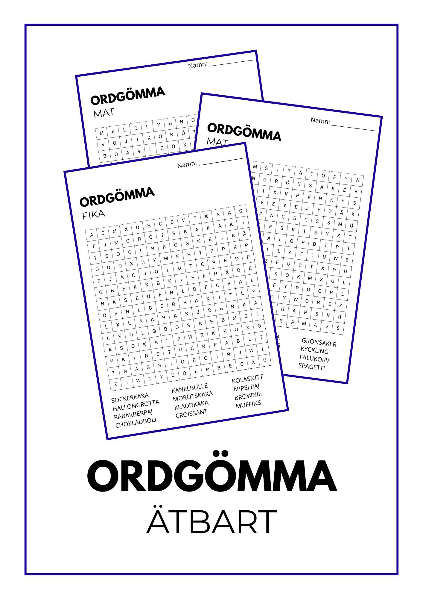 Ordgömma Mat & Fika – Roliga ordsök för barn
