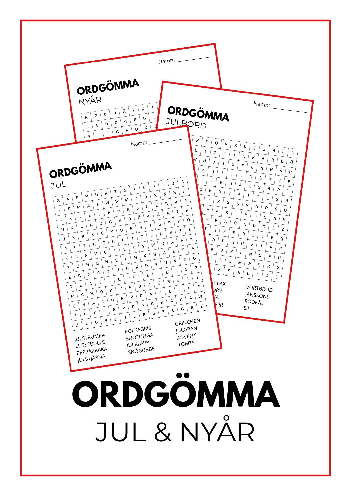 Kom i riktig jul- och nyårsstämning med Ordgömma – Jul och Nyår! 