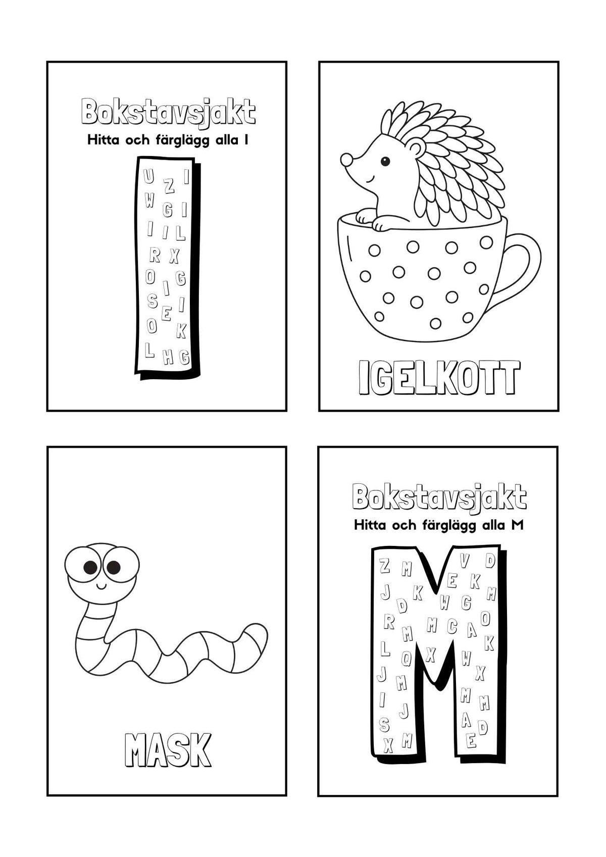 Stora alfabetspaketet A–Ö – 116 arbetsblad