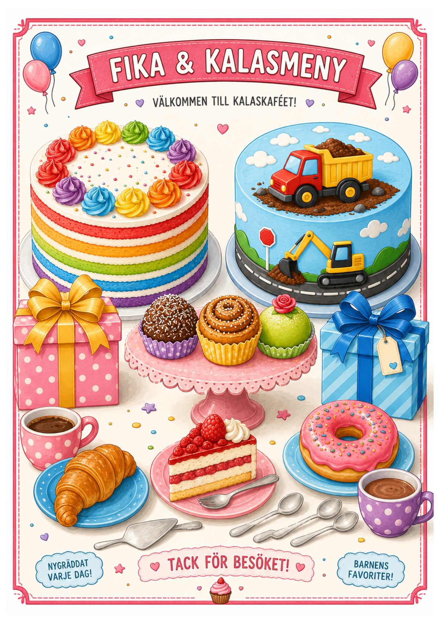 Fika och kalas paket från pysselverkstan