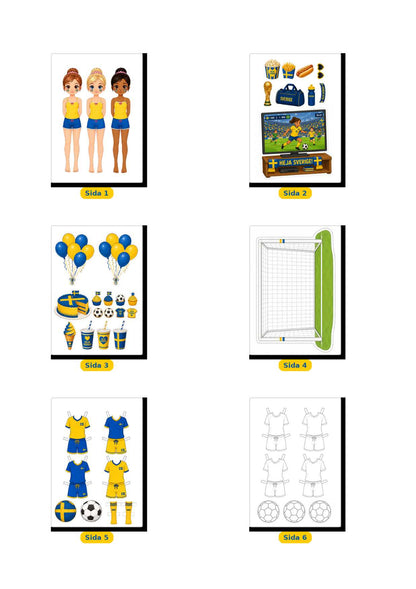 översiktsbild med innehåll i sverige fotbollskit