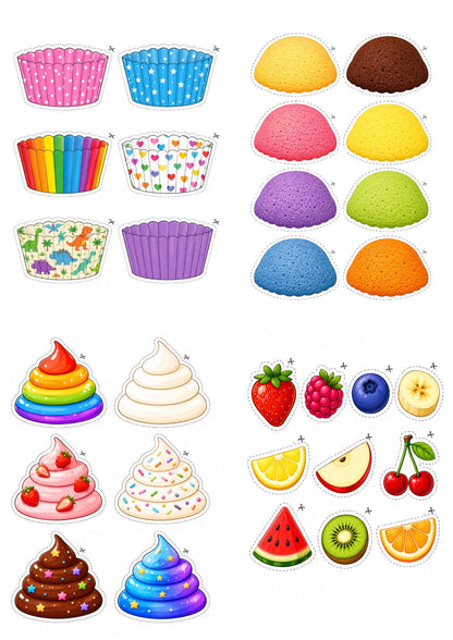 Exempel på vad som ingår i gör din egen cupcake