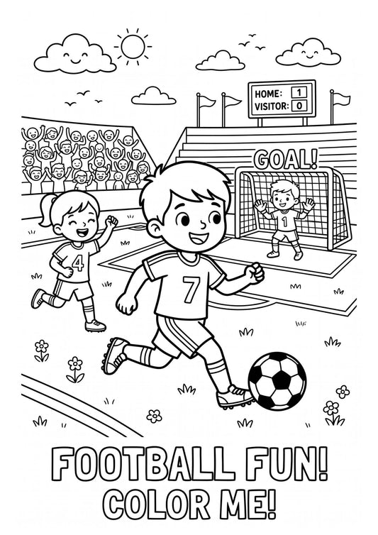 Fotboll - Gratis målarbild