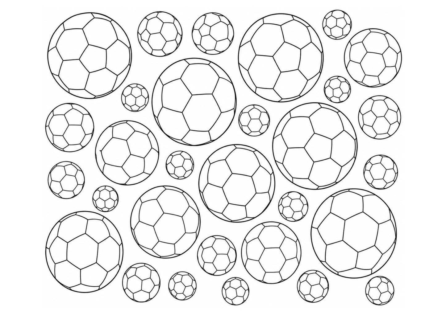 gratis målarbild från pysselverkstan med fotbollar