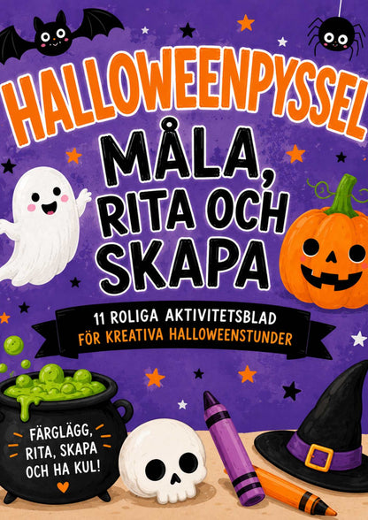 Halloweenpyssel – Måla, rita och skapa pyssel för barn