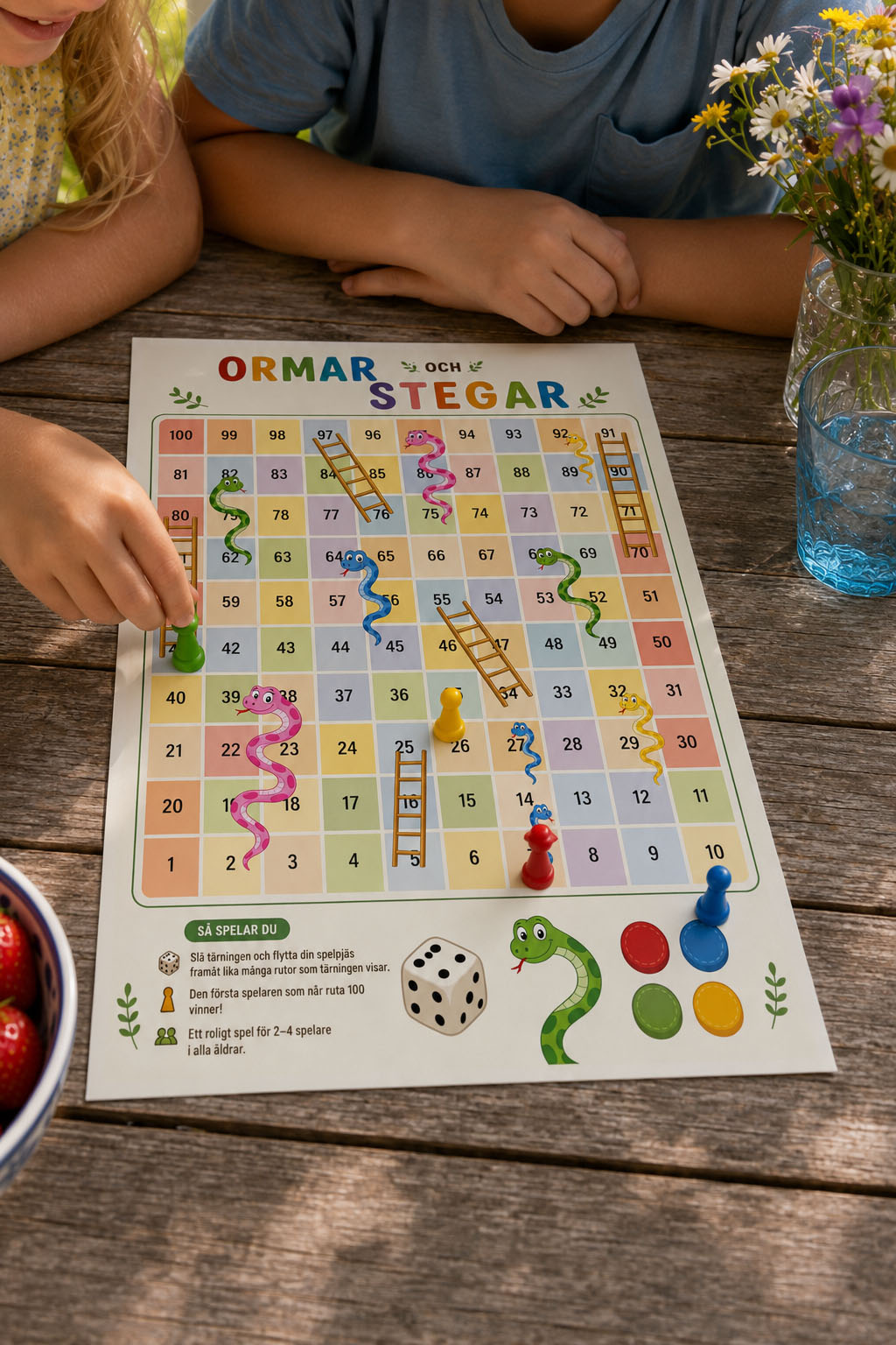 Ormar och stegar spel