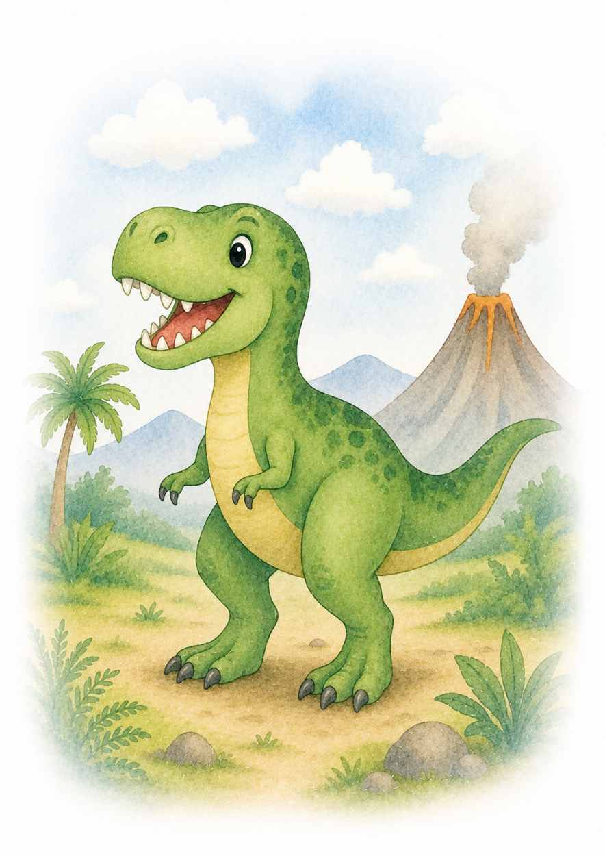 T-rex dinosaurie poster för barn