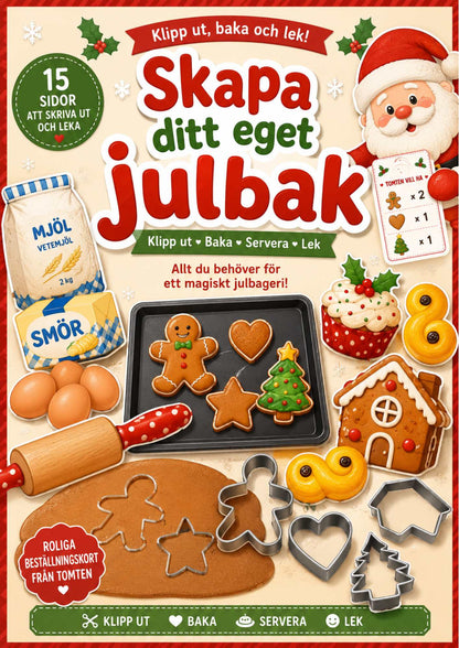 Roligt julpyssel för barn med skapa ditt eget julbak