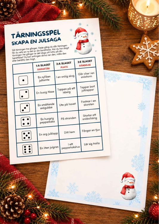 Tärningsspel: Skapa en julsaga