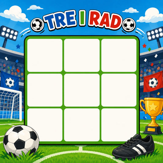 Tre i rad med fotbollstema - Gratis